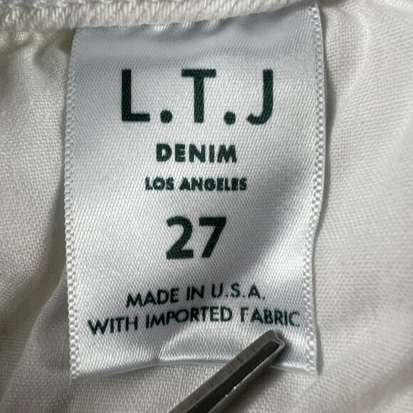 Letter To Juliet Jeans Women's 27 Sicily Flare Crop Mid Rise Optic White Denim - Picture 8 of 16